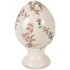 Clayre & Eef Keramické vajíčko na podstavci s lúčnymi kvetmi Monnia M - Ø 12*19 cm - Clayre & Eef Clayre & Eef Keramické vajíčko na podstavci s lúčnymi kvetmi Monnia M - Ø 12*19 cm - Clayre & Eef