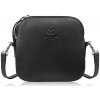 Paolo Peruzzi Malá dámska kožená crossbody kabelka | čierna AY-24-BL Paolo Peruzzi Malá dámska kožená crossbody kabelka | čierna AY-24-BL