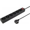 PREMIUMCORD Prodlužovací přívod 230V 3m 6 zásuvek, vyp, černý ppa6k-03bk PREMIUMCORD Prodlužovací přívod 230V 3m 6 zásuvek, vyp, černý ppa6k-03bk