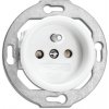 CB Elektro Okrúhla retro zásuvka 2P+T (16A) biely porcelán (THPG) CB Elektro Okrúhla retro zásuvka 2P+T (16A) biely porcelán (THPG)