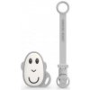 Matchstick Monkey set klipu a hryzátka pre prvé zúbky cool grey 1×1