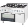 STALGAST Sporák plynový 6 horákov (3,5+2x5+2x7+9) s elektrickou rúrou, G20 800x700x850 mm | STALGAST, Linia 700 STALGAST Sporák plynový 6 horákov (3,5+2x5+2x7+9) s elektrickou rúrou, G20 800x700x850 mm | STALGAST, Linia 700