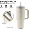 Tumbler (1180 ml) – dvojstenný nerezový izolovaný pohár s rúčkou a slamkou Tumbler (1180 ml) – dvojstenný nerezový izolovaný pohár s rúčkou a slamkou