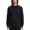 Fred Perry Mikiny BRANDING CREWNECK SWEA Čierna Fred Perry Mikiny BRANDING CREWNECK SWEA Čierna