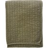 MADAM STOLTZ Prešívaný prehoz Khaki / Dark green 130 × 180 cm