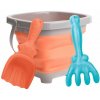 Bavytoy Sada skládací kyblíček s lopatkou a hrabičkami, oranžový (BVL0023) Bavytoy Sada skládací kyblíček s lopatkou a hrabičkami, oranžový (BVL0023)