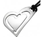 Prívesok 316L  Silver Heart