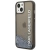 Púzdro Karl Lagerfeld iPhone 14 Plus Liquid Glitter Elong čierne Púzdro Karl Lagerfeld iPhone 14 Plus Liquid Glitter Elong čierne