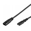 PremiumCord Kabel síťový prodlužovací IEC 60320 C7>C8 230V 2m PremiumCord Kabel síťový prodlužovací IEC 60320 C7>C8 230V 2m