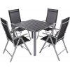 Rauman Záhradná zostava Alvero, štvorec - 4 miesta, čierna / sivá Rauman Záhradná zostava Alvero, štvorec - 4 miesta, čierna / sivá