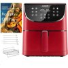 Cosori CP158-AF PREMIUM – 5.5L horkovzdušná fritéza + 5x špíz a gril. rošt, red Cosori CP158-AF PREMIUM – 5.5L horkovzdušná fritéza + 5x špíz a gril. rošt, red