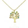 Náhrdelník strom života so zirkónmi z chirurgickej ocele zlatý S11156100 Náhrdelník strom života so zirkónmi z chirurgickej ocele zlatý S11156100
