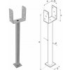 Domax zapustená pätka stĺpika typu U PS R500 120 - 121 x 60 x 124 x 4.0 mm
