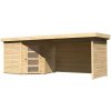 KARIBU SCHWANDORF 5 drevený dom+ prístavok vrátane zadnej a bočnej steny 497 x d 246 cm,natur LG3918 KARIBU SCHWANDORF 5 drevený dom+ prístavok vrátane zadnej a bočnej steny 497 x d 246 cm,natur LG3918