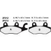 NISSI BRAKE PADS 2P-212NS SINTER METAL NISSI BRAKE PADS 2P-212NS SINTER METAL