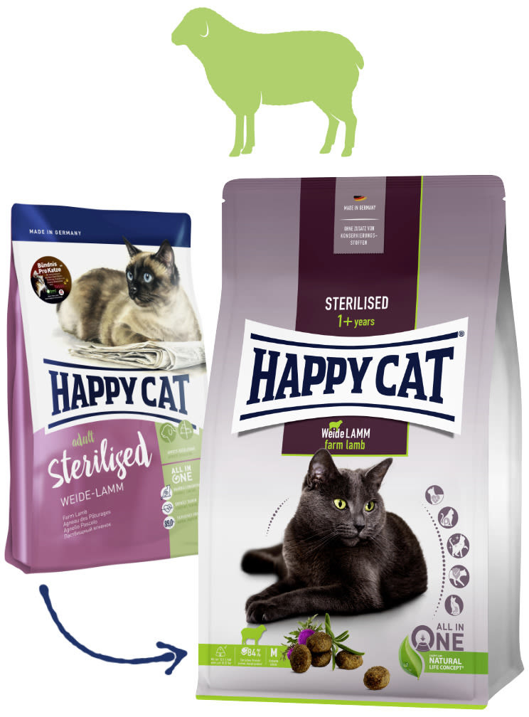 Happy Cat Sterilised Weide-Lamm 1,3 kg