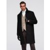 Ombre pánsky kabát čierny klasický do polovice stehna OM-COWC-0135