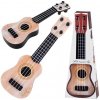 JOKO Mini gitara pre deti Ukulele 25 cm krémová