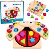 Drevená Montessori vkladačka lienka s magnetickým lovením Drevená Montessori vkladačka lienka s magnetickým lovením