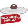 Pokrievka MagicHome Black Marble Line, sklenená, 26 cm Pokrievka MagicHome Black Marble Line, sklenená, 26 cm