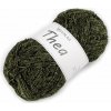 Pletacia priadza ženilková s lurexom Thea 100 g - zelená khaki strieborná Pletacia priadza ženilková s lurexom Thea 100 g - zelená khaki strieborná