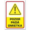 Tabuľa Pozor padá omietka A4 Tabuľa Pozor padá omietka A4