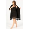 Dámsky župan s nočnou košeľou na ramienka Laura čierna