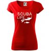 Scuba life - Dámske tričko Pure - 2XL ( Červená ) Scuba life - Dámske tričko Pure - 2XL ( Červená )