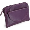 Kľúčenka Fialová kožená so zipsom a klapkou Vanesa