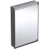 Geberit ONE - Zrkadlová skrinka s LED osvetlením, 600x900x150 mm, pánty vpravo, vstavaná, matná čierna 505.801.00.7