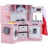 Drevená detská kuchynka s príslušenstvom Kuchynka na hranie ružová Drevená detská kuchynka s príslušenstvom Kuchynka na hranie ružová
