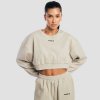 GymBeam Dámska mikina Cropped Aura Grey - XL GymBeam Dámska mikina Cropped Aura Grey - XL