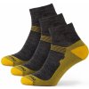 Zulu ponožky Merino Lite Men 3 Pack sivá/žltá