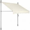 MultiGarden AW-016 Prichytávací markíz s ručnou kľukou, výškovo nastaviteľný 300x120 cm, béžový