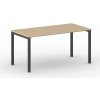 Rokovací kancelársky stôl PRIMO SQUARE, 160x80 cm, čierna podnož, buk Rokovací kancelársky stôl PRIMO SQUARE, 160x80 cm, čierna podnož, buk