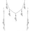 Šperky eshop - Strieborná 925 sada - náušnice a náhrdelník, anjelské krídla a guličky na retiazke R48.09 Šperky eshop - Strieborná 925 sada - náušnice a náhrdelník, anjelské krídla a guličky na retiazke R48.09