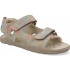 Barefoot detské sandále Ricosta - York tundra Velour Dino hnedé Barefoot detské sandále Ricosta - York tundra Velour Dino hnedé