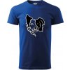 Border kólia obrys hlavy - Klasické pánske tričko vyššej gramáže - 3XL ( Kráľovská modrá ) Border kólia obrys hlavy - Klasické pánske tričko vyššej gramáže - 3XL ( Kráľovská modrá )