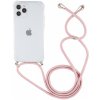 AppleKing transparentný kryt so šnúrkou na iPhone 11 Pro Max - ružovozlatý
