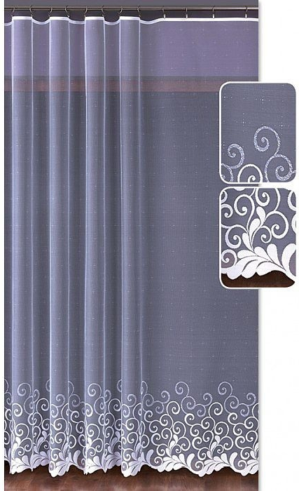 Malá liana žakárová záclona biela, metráž 3 rozmery Výška: 140cm
