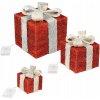 LED Svetelné dekorácie Darčeky, červené, sada 3 ks LED Svetelné dekorácie Darčeky, červené, sada 3 ks