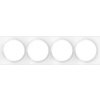 Fibaro Walli Quadruple Cover Plate Biela FG-Wx-PP-0009