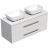 Kúpeľňová skrinka pod umývadlo SAT Cube Way 120x53x46 cm biely lesk CUBE461203BISAT45 Kúpeľňová skrinka pod umývadlo SAT Cube Way 120x53x46 cm biely lesk CUBE461203BISAT45