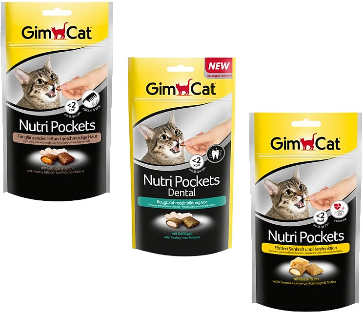 Gimborn GimCat Nutri Pockets syr & taurín 60 g