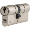 Cylindrická bezpečnostná vložka FAB 3***, 55+70 mm Rozmer vložky: 55+70, Povrchová úprava: Nikl, Variant vložky: s prestupovou spojkou