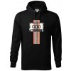 Retro kazeta - pruhy - Mikina pánska Cape s kapucňou - 3XL ( Čierna ) Retro kazeta - pruhy - Mikina pánska Cape s kapucňou - 3XL ( Čierna )