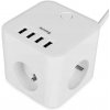 Huslog EMX-190224 Nabíjacia stanica 12W 3xzásuvka, 4xUSB, biela Huslog EMX-190224 Nabíjacia stanica 12W 3xzásuvka, 4xUSB, biela