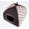 HobbyDog Pelech pre mačku Igloo hnedý károvaný 1 37 x 37 x 32 cm HobbyDog Pelech pre mačku Igloo hnedý károvaný 1 37 x 37 x 32 cm