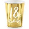PartyDeco KELÍMKY papierové 18. narodeniny zlaté 220ml
