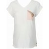 Bellybutton Maternity dámske tehotenské tričko s flitrovým vreckom biele